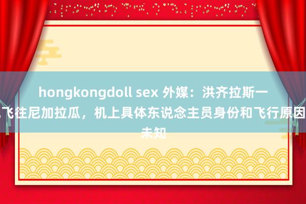 hongkongdoll sex 外媒：洪齐拉斯一军机飞往尼加拉瓜，机上具体东说念主员身份和飞行原因未知