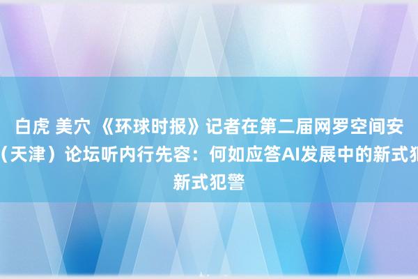 白虎 美穴 《环球时报》记者在第二届网罗空间安全（天津）论坛听内行先容：何如应答AI发展中的新式犯警