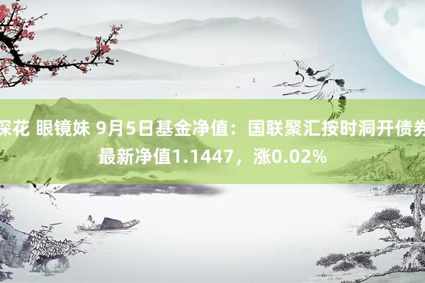 探花 眼镜妹 9月5日基金净值：国联聚汇按时洞开债券最新净值1.1447，涨0.02%